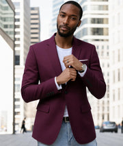 Beninos Mens Blazer Jacket Slim Fit Casual One Button Sport Coats