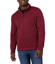 Wrangler Authentics Men's Long Sleeve Fleece Quarter-Zip Sweater