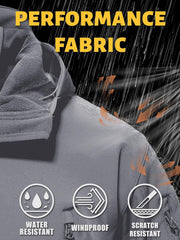 TACVASEN Men's Special Ops Military Tactical Rain Jackets Winter Warm Fleece Softshell Hooded Raincoat Snowboard