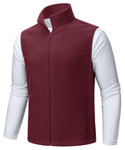 TACVASEN Men's Fleece Vest Zip Up Lightweight Vests Outerwear with Pockets Winter Warm Sleeveless Jacket for Hiking Golf