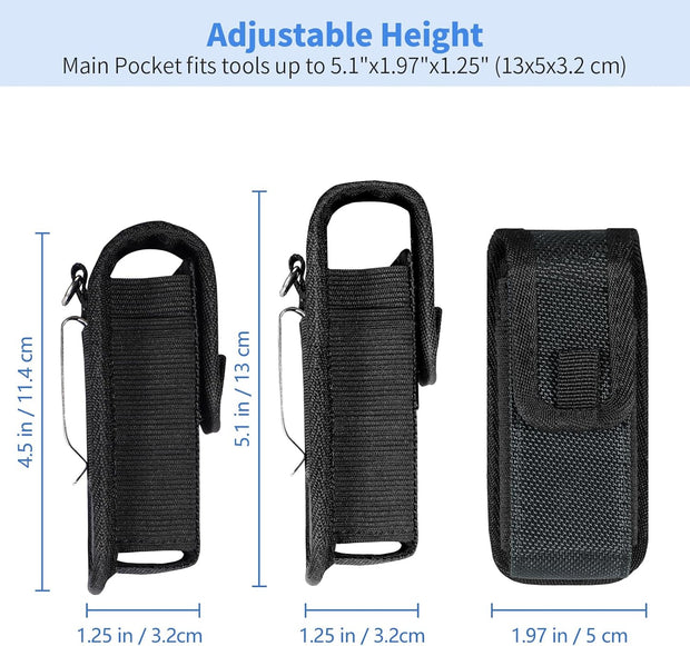 Kenobee Multitool Sheath EDC Pouch Compatible with Leatherman Wave Plus Wingman Surge Rebar, Multi-Purpose Belt Clip Tool Holder Bag, Utility Tactical Waist Pack Camping Hiking Pocket Organizer Case