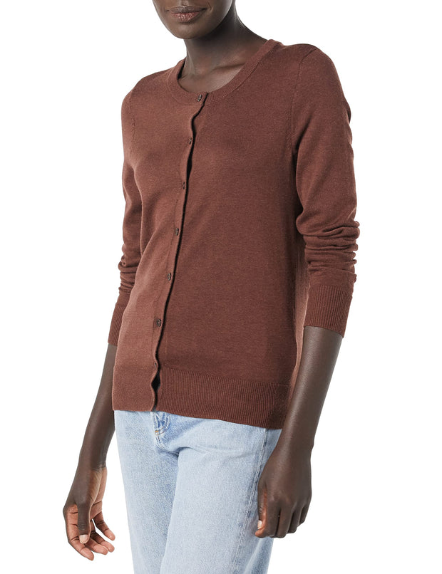 Amazon Essentials Women's Lightweight Crewneck Cardigan Sweater (Available in Plus Size)