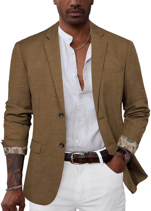 GRACE KARIN Men's Casual Blazer Suit Jackets 2 Button Lightweight Sport Coats