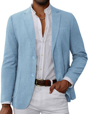 GRACE KARIN Men's Casual Blazer Suit Jackets 2 Button Lightweight Sport Coats