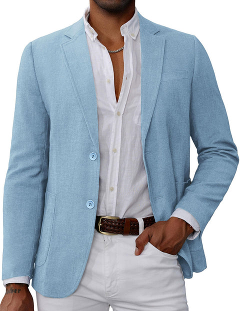 GRACE KARIN Men's Casual Blazer Suit Jackets 2 Button Lightweight Sport Coats