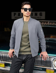 MAGCOMSEN Men's Bomber Jacket Lightweight Casual Windbreaker Spring Fall Zip Up Coat with 5 Pocket