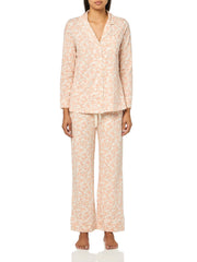Amazon Essentials Women's Cotton Modal Long-Sleeve Shirt and Full-Length Bottom Pajama Set