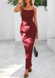 PRETTYGARDEN Womens Floral Maxi Dress Summer 2025 Sexy Spaghetti Strap Slip Bodycon Mesh Beach Vacation Dresses