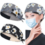 ABAMERICA Working Caps with Button and Sweatband, Adjustable Working Hats for Women Men, One Size(Tie Back or Toggle)