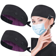 ABAMERICA Working Caps with Button and Sweatband, Adjustable Working Hats for Women Men, One Size(Tie Back or Toggle)
