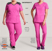 Dickies EDS Signature Scrubs for Women, Contemporary Fit V-Neck Womens Tops in Soft Brushed Poplin 85906