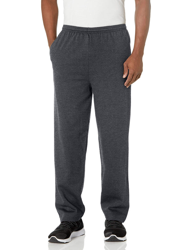 Hanes, EcoSmart Fleece Sweats for Men, Open Bottom Sweatpants, 30.5"