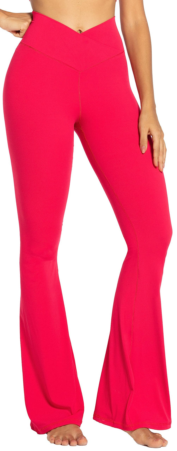Sunzel Flare Leggings, Crossover Yoga Pants with Tummy Control, High-Waisted and Wide Leg