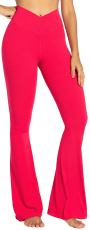 Sunzel Flare Leggings, Crossover Yoga Pants with Tummy Control, High-Waisted and Wide Leg