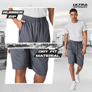 Ultra Performance Mens 5 Pack Athletic Running Shorts, Basketball Gym Workout Shorts for Men with Zippered Pockets