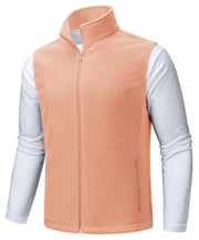 TACVASEN Men's Fleece Vest Zip Up Lightweight Vests Outerwear with Pockets Winter Warm Sleeveless Jacket for Hiking Golf