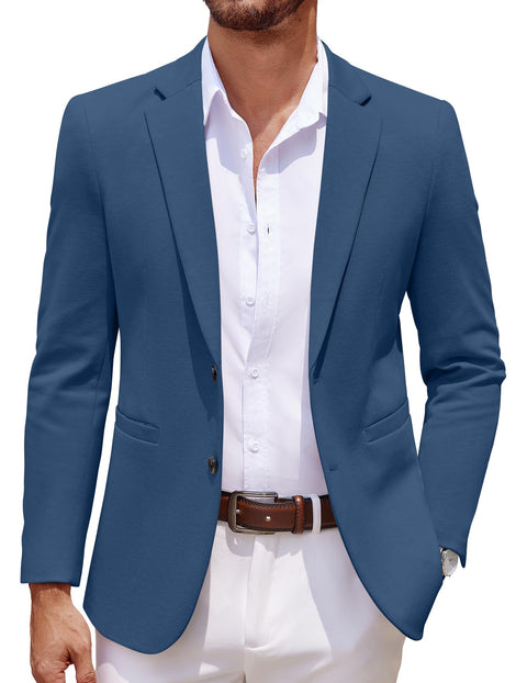 COOFANDY Men's Casual Knit Blazer Two Button Lightweight Sport Coats Suit Jacket