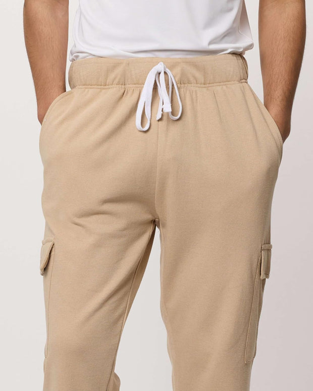 Real Essentials 3 Pack: Men's Tech Fleece Open Bottom Cargo Sweatpants with Pockets (Available in Big & Tall)