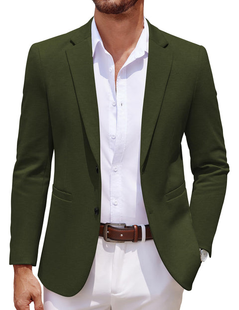 COOFANDY Men's Casual Knit Blazer Two Button Lightweight Sport Coats Suit Jacket