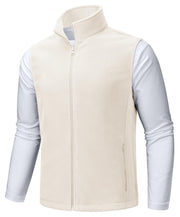 TACVASEN Men's Fleece Vest Zip Up Lightweight Vests Outerwear with Pockets Winter Warm Sleeveless Jacket for Hiking Golf