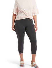 No Nonsense Women's Classic Denim Capri Leggings with Pockets, Comfortable Stretch Pull on Pants