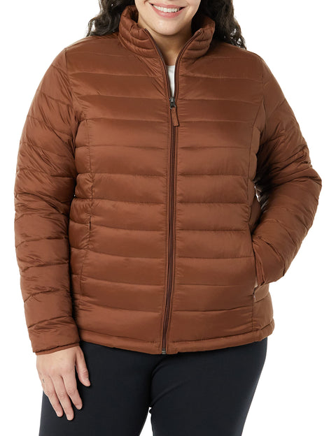 Amazon Essentials Women's Lightweight Water-Resistant Packable Puffer Jacket (Available in Plus Size)