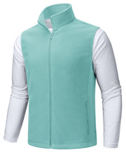 TACVASEN Men's Fleece Vest Zip Up Lightweight Vests Outerwear with Pockets Winter Warm Sleeveless Jacket for Hiking Golf