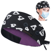 ABAMERICA Working Caps with Button and Sweatband, Adjustable Working Hats for Women Men, One Size(Tie Back or Toggle)