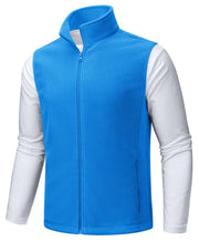 TACVASEN Men's Fleece Vest Zip Up Lightweight Vests Outerwear with Pockets Winter Warm Sleeveless Jacket for Hiking Golf