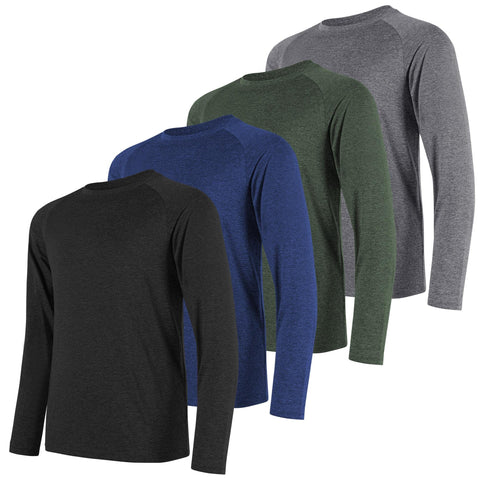 Long Sleeve Shirts for Men Quick Dry Moisture Wicking Sun Protection Workout Mens Long Sleeve Tee Shirts