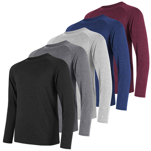 Long Sleeve Shirts for Men Quick Dry Moisture Wicking Sun Protection Workout Mens Long Sleeve Tee Shirts