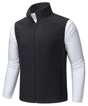 TACVASEN Men's Fleece Vest Zip Up Lightweight Vests Outerwear with Pockets Winter Warm Sleeveless Jacket for Hiking Golf