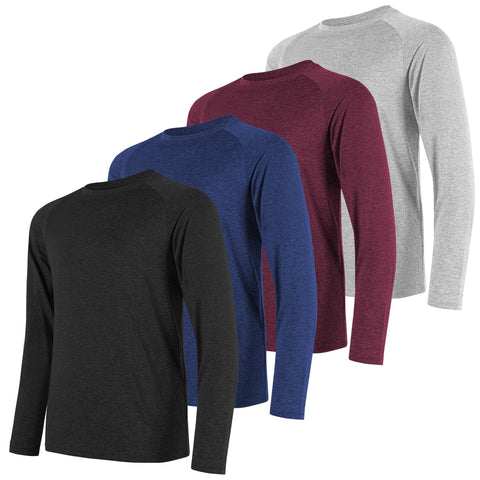 Long Sleeve Shirts for Men Quick Dry Moisture Wicking Sun Protection Workout Mens Long Sleeve Tee Shirts