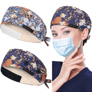 ABAMERICA Working Caps with Button and Sweatband, Adjustable Working Hats for Women Men, One Size(Tie Back or Toggle)