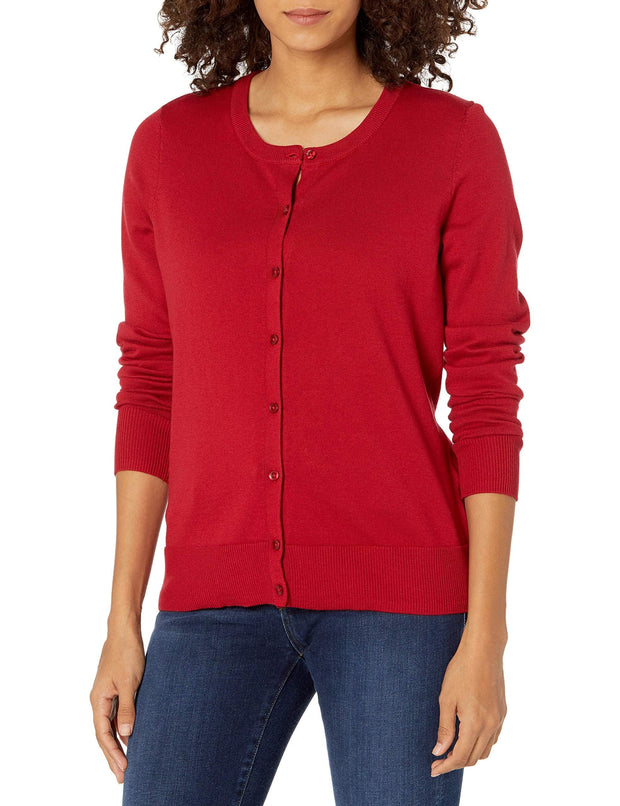 Amazon Essentials Women's Lightweight Crewneck Cardigan Sweater (Available in Plus Size)