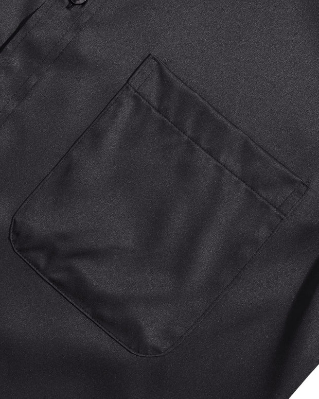 Alimens & Gentle Men's Dress Shirts Long Sleeve Wrinkle-Free Stretch Shirts Solid Formal Button Down Shirt with Pocket
