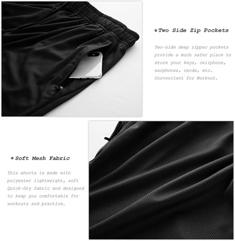 G Gradual Men's 2 Pack 7" Workout Running Shorts Quick Dry Lightweight Gym Shorts with Zip Pockets