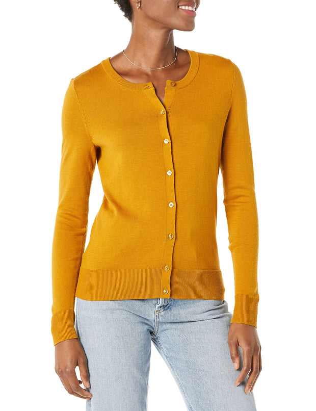 Amazon Essentials Women's Lightweight Crewneck Cardigan Sweater (Available in Plus Size)