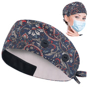 ABAMERICA Working Caps with Button and Sweatband, Adjustable Working Hats for Women Men, One Size(Tie Back or Toggle)