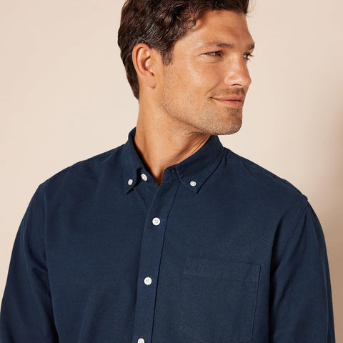 Amazon Essentials Men's Long Sleeve Shirts Casual - Regular-Fit Pocket Oxford
