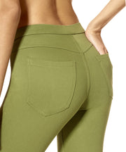 No Nonsense Women's Classic Denim Capri Leggings with Pockets, Comfortable Stretch Pull on Pants