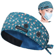 ABAMERICA Working Caps with Button and Sweatband, Adjustable Working Hats for Women Men, One Size(Tie Back or Toggle)