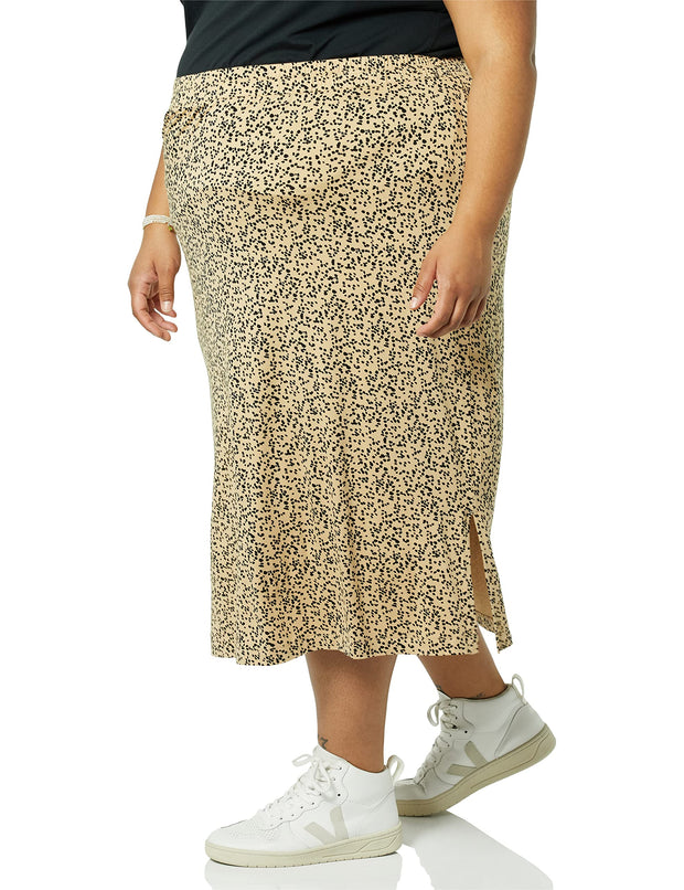 Amazon Essentials Women's Pull-On Knit Midi Skirt (Available in Plus Size)