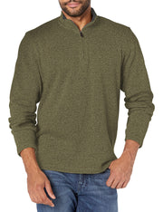 Wrangler Authentics Men's Long Sleeve Fleece Quarter-Zip Sweater