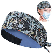 ABAMERICA Working Caps with Button and Sweatband, Adjustable Working Hats for Women Men, One Size(Tie Back or Toggle)