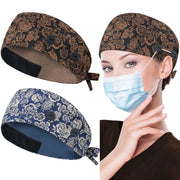 ABAMERICA Working Caps with Button and Sweatband, Adjustable Working Hats for Women Men, One Size(Tie Back or Toggle)