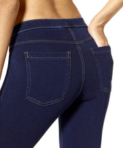 No Nonsense Women's Classic Denim Capri Leggings with Pockets, Comfortable Stretch Pull on Pants