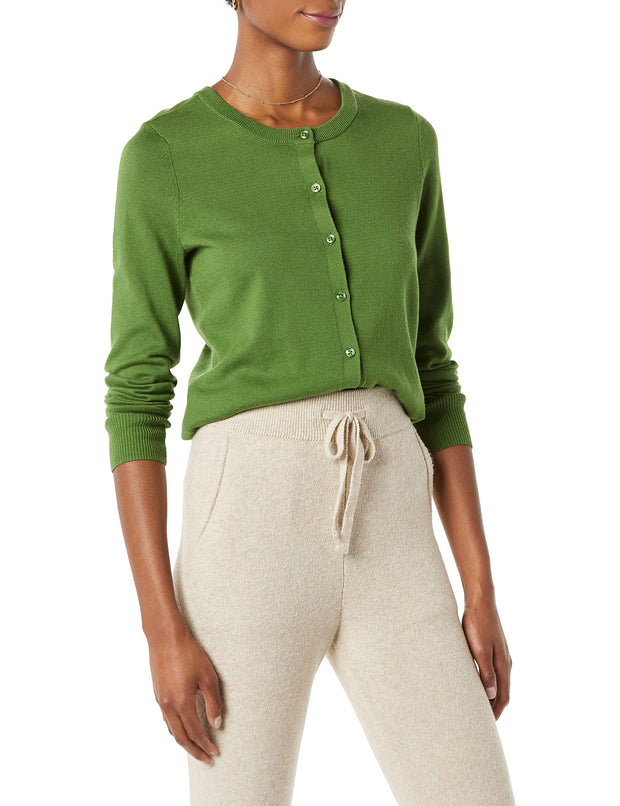 Amazon Essentials Women's Lightweight Crewneck Cardigan Sweater (Available in Plus Size)