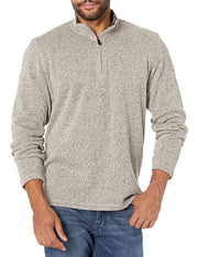 Wrangler Authentics Men's Long Sleeve Fleece Quarter-Zip Sweater