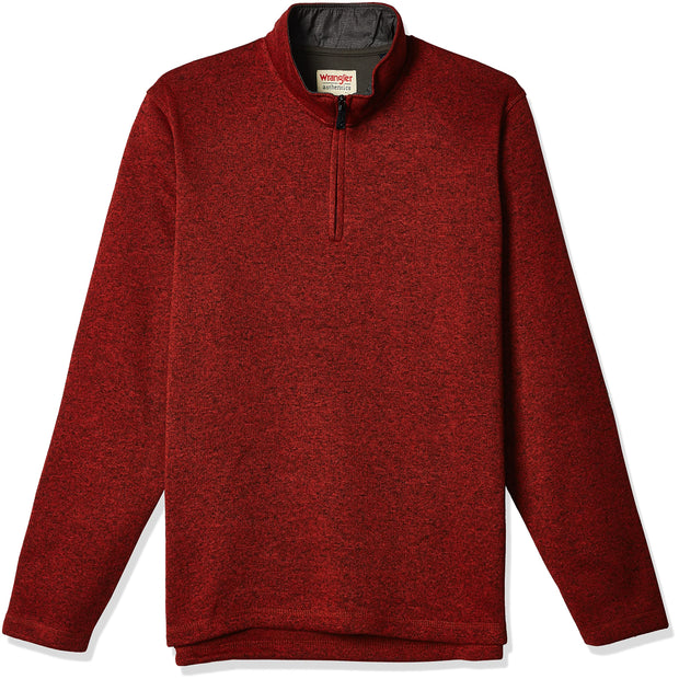 Wrangler Authentics Men's Long Sleeve Fleece Quarter-Zip Sweater